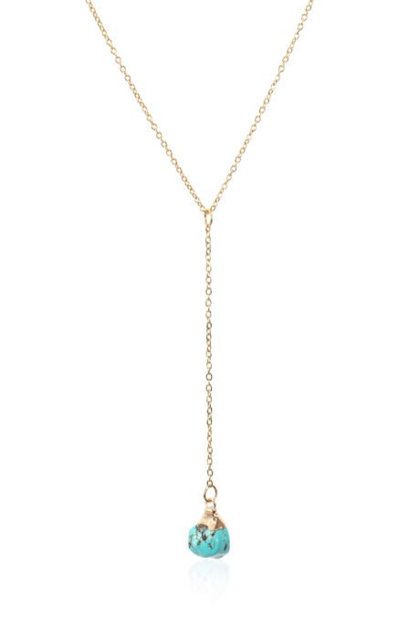 14K Gold Plated Turquoise Necklace
